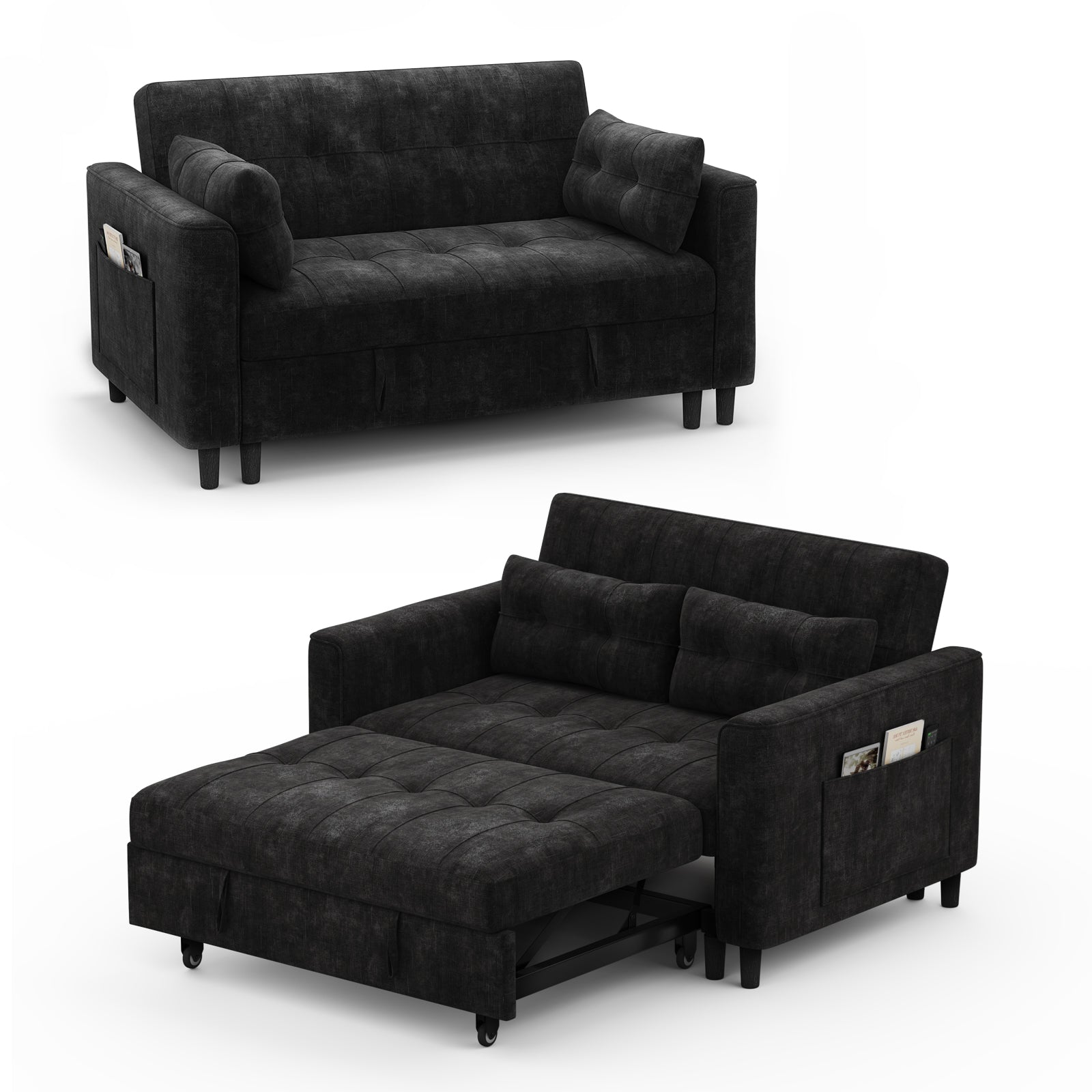 Pull Out Loveseat Couch Bed Sleeper Sofa