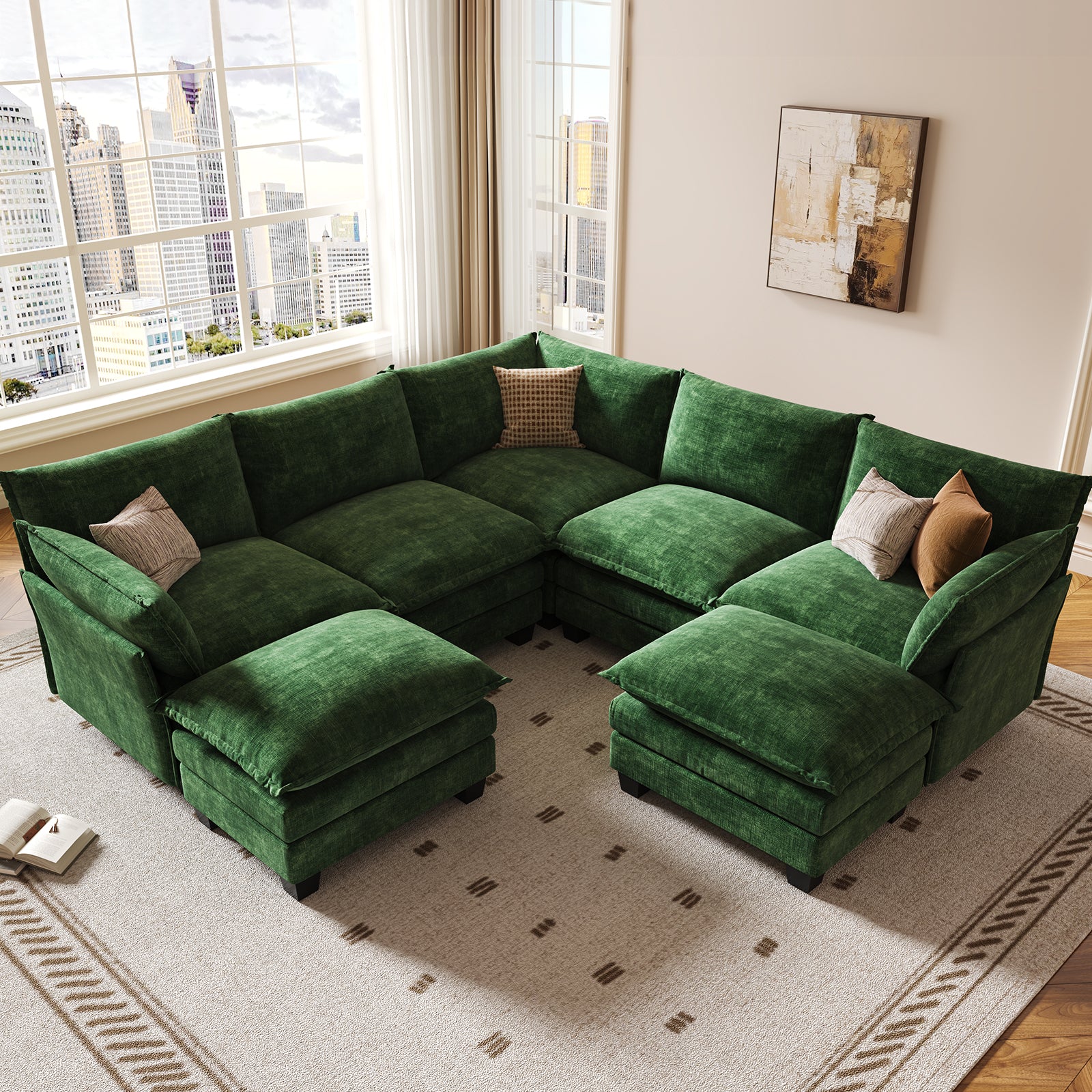 Fabric sofa modern style